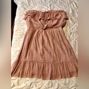 Strapless mini dress